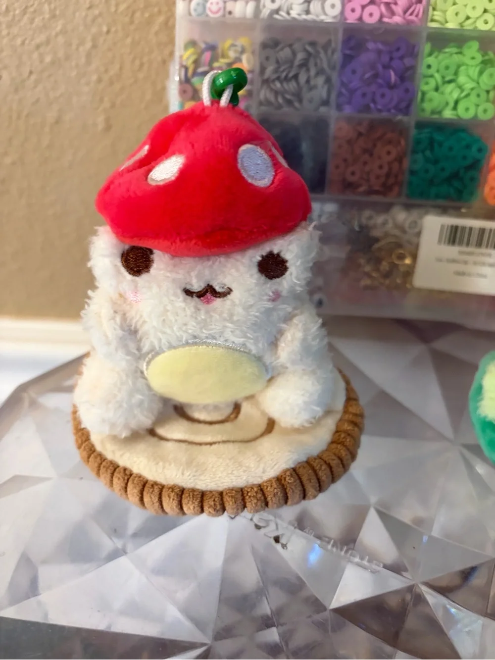 Plushgoals Wawa Toadstool and Prince Frog Plush and a New Jewerly Clay Bead Set
